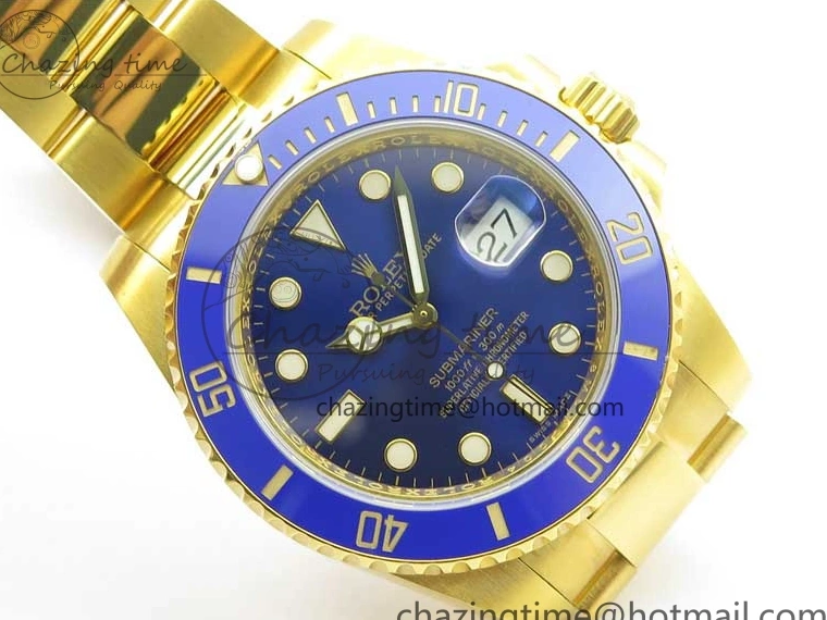 on Dial YG 116618 D1F YG Wrapped Bracelet Submariner Edition A2836 LB Best Wrapped Blue 0523